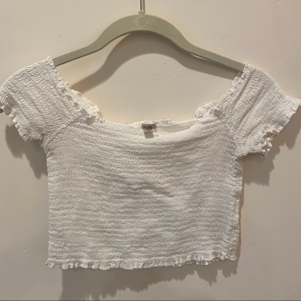 White off shoulder top